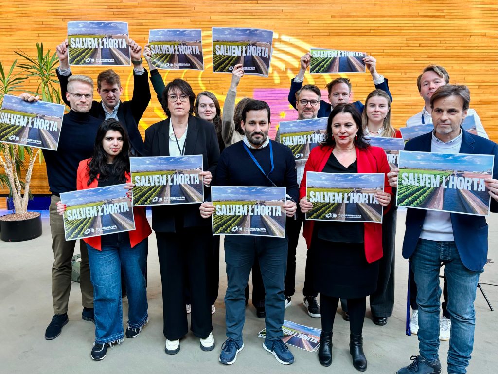 Vicenta Marzà amb eurodiputats defensen l'Horta